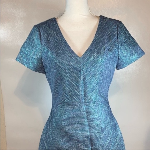 Rebecca Minkoff Katya Tweed V Neck Dress Size 4 new without tags princess style - Picture 3 of 9